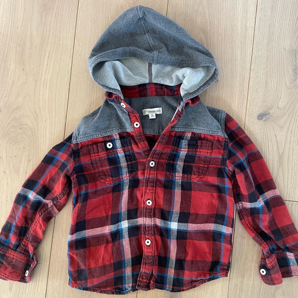 Tucker+Tate Hooded Flannel, Size 4T